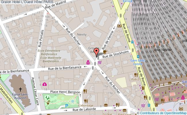 plan L'ouest Hôtel PARIS