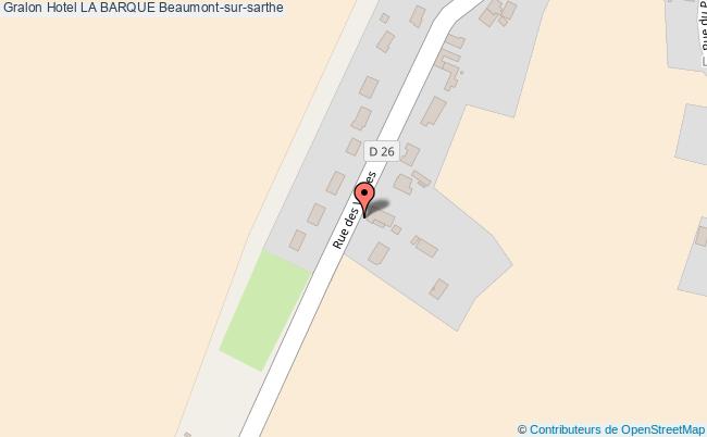 plan Hotel La Barque Beaumont-sur-sarthe