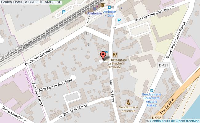 plan Hotel La Breche AMBOISE