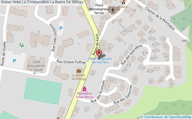 plan Hotel La Chrissandière La Balme De Sillingy