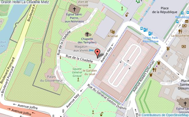 plan Hotel La Citadelle Metz