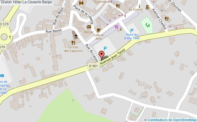 plan Hotel La Closerie Barjac