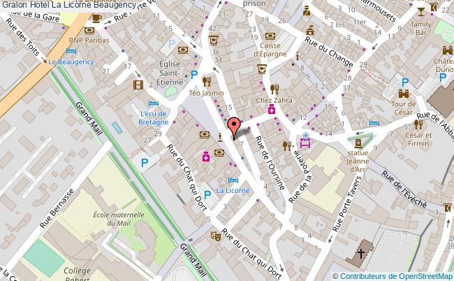 plan Hotel La Licorne Beaugency