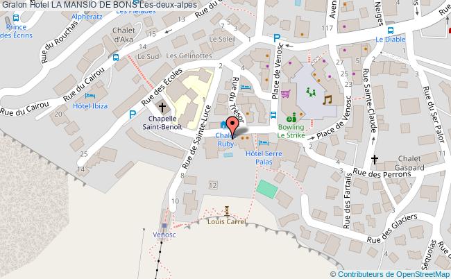 plan Hotel La Mansio De Bons Les-deux-alpes
