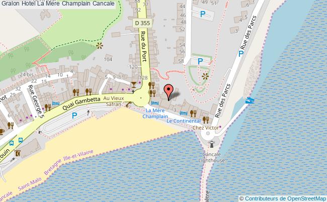 plan Hotel La Mere Champlain Cancale