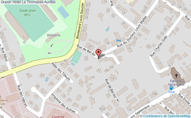 plan Hotel La Thomasse Aurillac