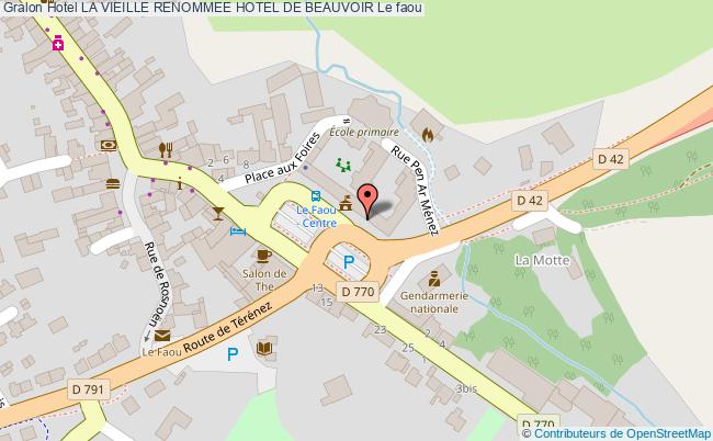 plan La Vieille Renommee Hotel De Beauvoir Le faou
