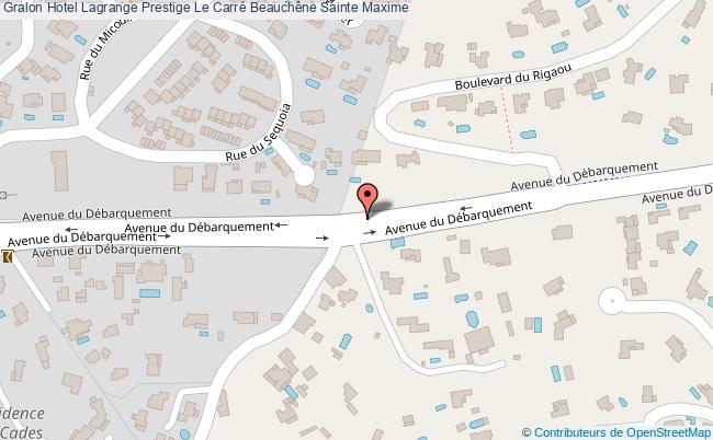 plan Hotel Lagrange Prestige Le Carré Beauchêne Sainte Maxime