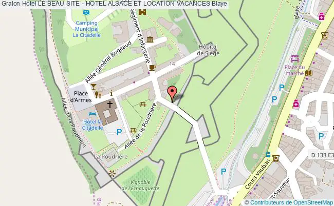 plan Le Beau Site - Hotel Alsace Et Location Vacances Blaye