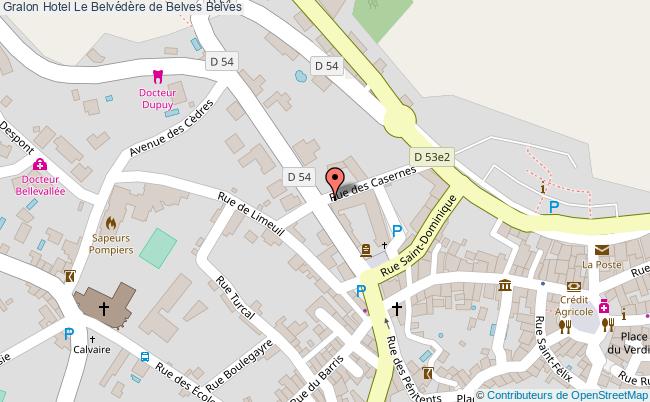 plan Hotel Le Belvédère De Belves Belves