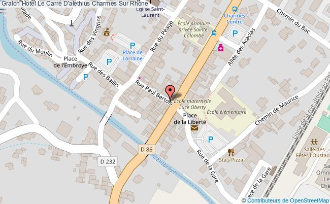 plan Hotel Le Carré D'alethius Charmes Sur Rhône