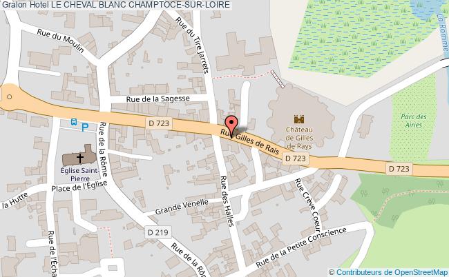 plan Hotel Le Cheval Blanc CHAMPTOCE-SUR-LOIRE