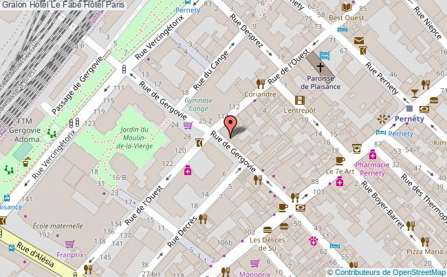plan Le Fabe Hôtel Paris