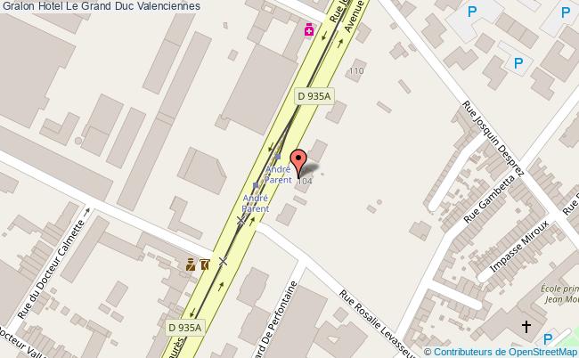 plan Hotel Le Grand Duc Valenciennes