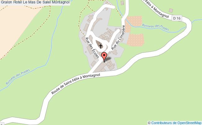 plan Hotel Le Mas De Salel Montagnol