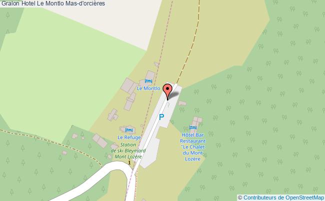 plan Hotel Le Montlo Mas-d'orcières