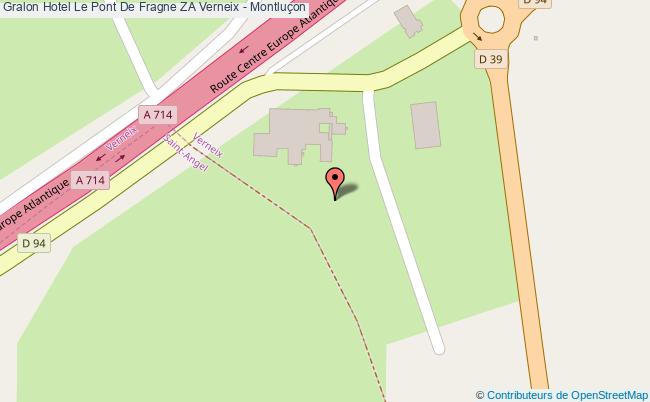 plan Hotel Le Pont De Fragne ZA Verneix - Montluçon