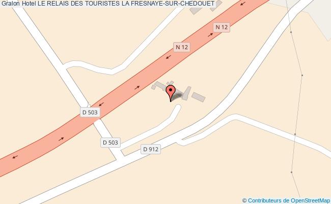 plan Hotel Le Relais Des Touristes LA FRESNAYE-SUR-CHEDOUET