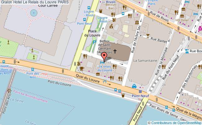 plan Hotel Le Relais Du Louvre PARIS