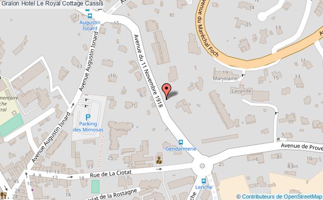 plan Hotel Le Royal Cottage Cassis