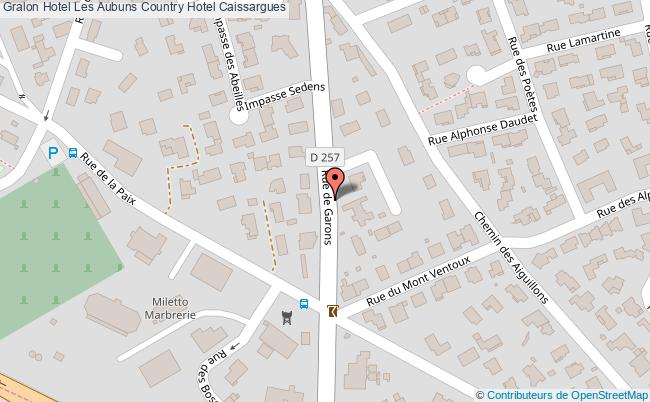 plan Les Aubuns Country Hotel Caissargues