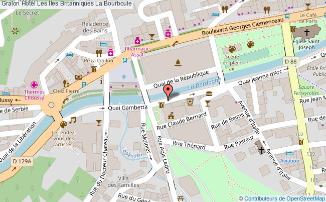 plan Hotel Les Iles Britanniques La Bourboule