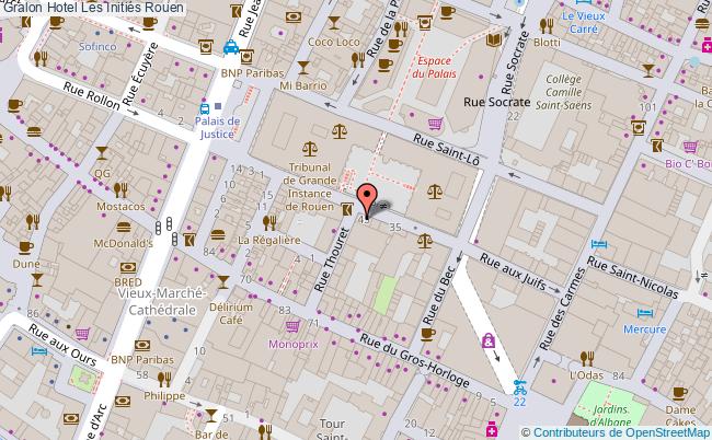 plan Hotel Les Initiés Rouen