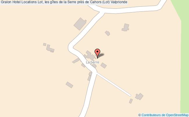 plan Hotel Locations Lot, Les Gîtes De La Serre Près De Cahors (lot) Valprionde