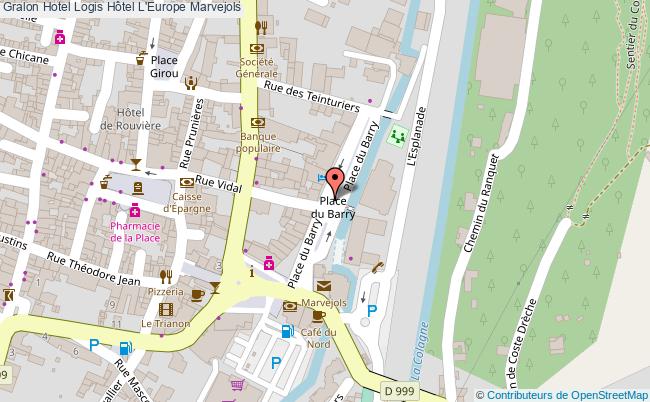 plan Logis Hôtel L'europe Marvejols