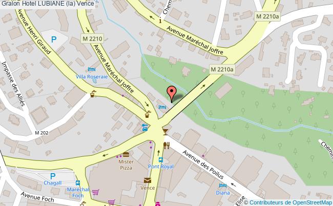 plan Hotel La Lubiane Vence