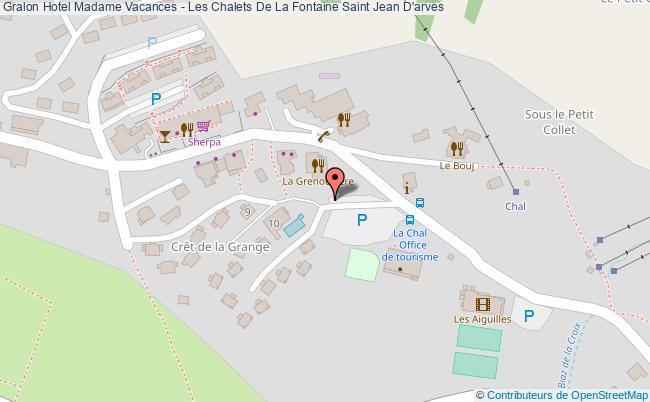 plan Hotel Madame Vacances - Les Chalets De La Fontaine Saint Jean D'arves