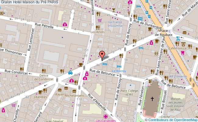 plan Hotel Maison Du Pré PARIS