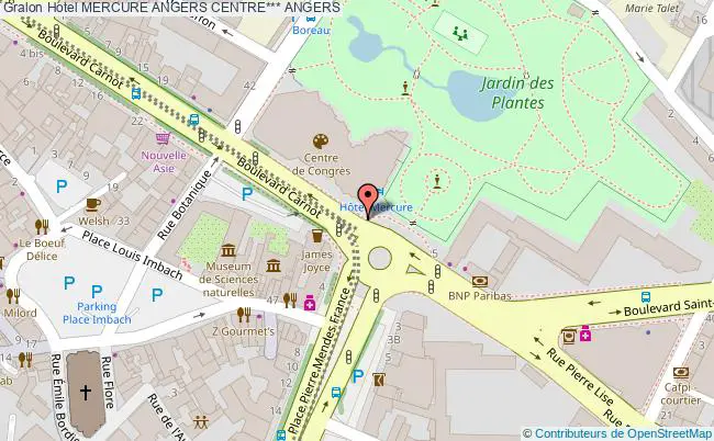 plan Hotel Mercure Angers Centre*** ANGERS