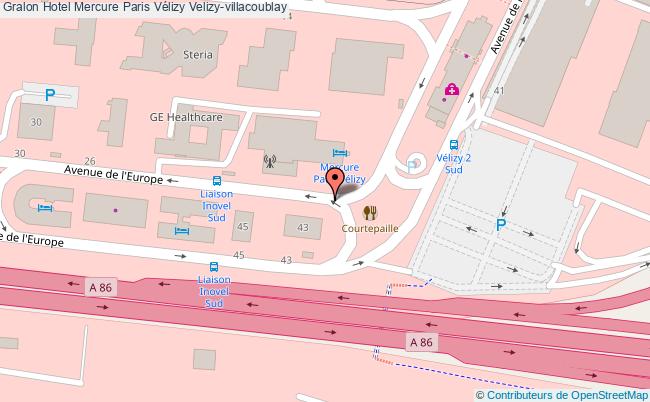 plan Hotel Mercure Paris Vélizy Velizy-villacoublay