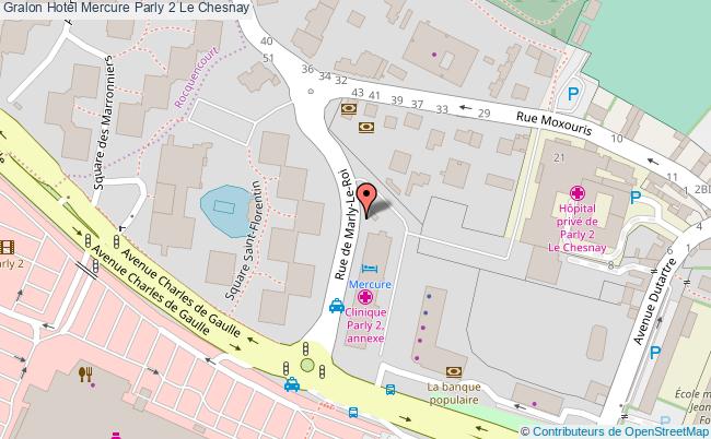 plan Hotel Mercure Parly 2 Le Chesnay