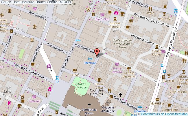 plan Hotel Mercure Rouen Centre ROUEN