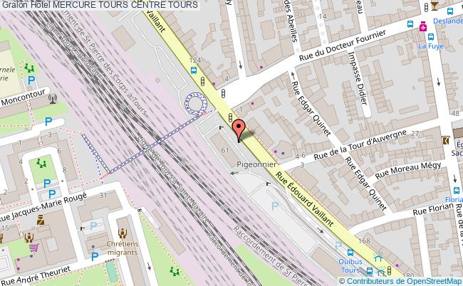 plan Hotel Mercure Tours Centre TOURS