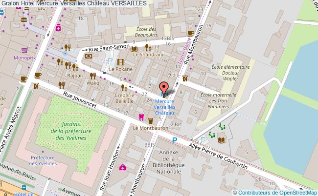 plan Hotel Mercure Versailles Château VERSAILLES