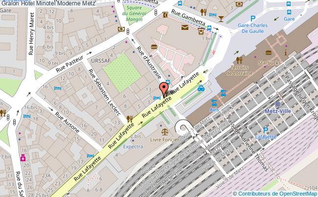 plan Hotel Minotel Moderne Metz