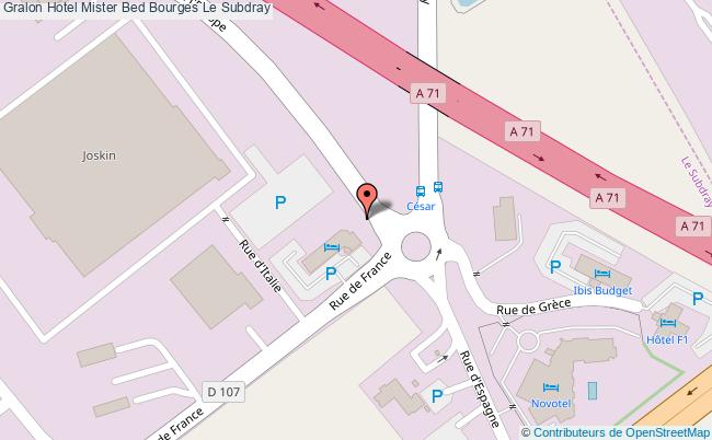 plan Hotel Mister Bed Bourges Le Subdray