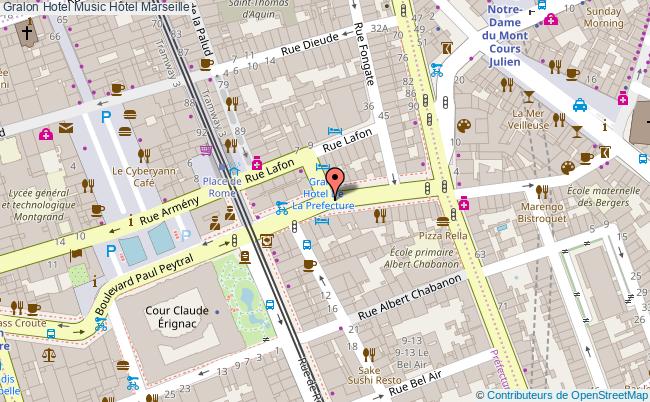plan Music Hôtel Marseille