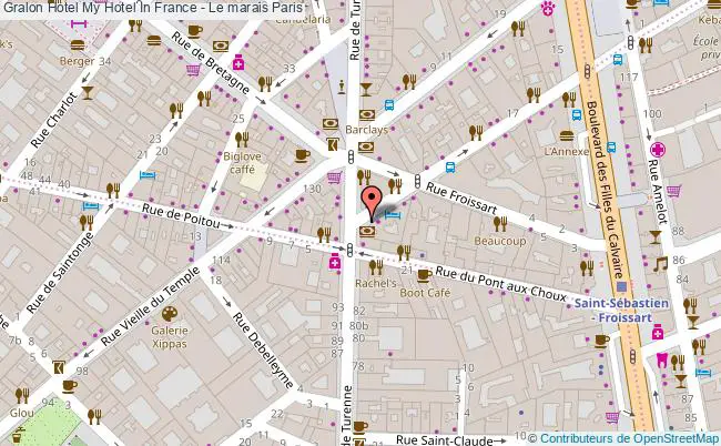 plan My Hotel In France - Le Marais Paris