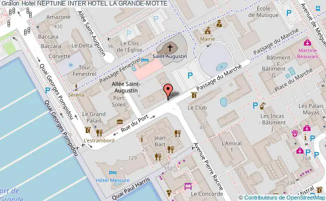 plan Neptune Inter Hotel LA GRANDE-MOTTE