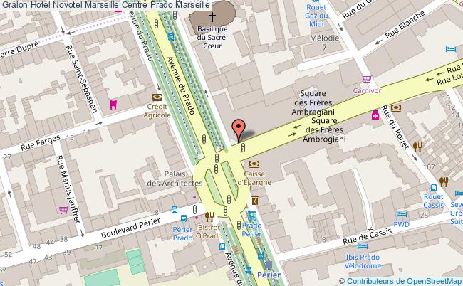 plan Hotel Novotel Marseille Centre Prado Marseille