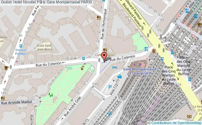 plan Hotel Novotel Paris Gare Montparnasse PARIS
