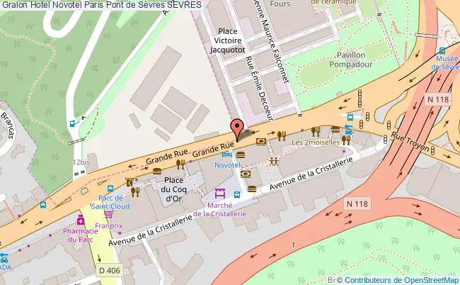 plan Hotel Novotel Paris Pont De Sèvres SEVRES