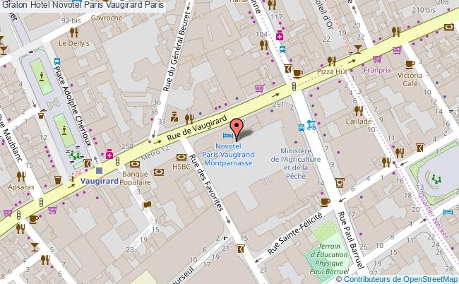 plan Hotel Novotel Paris Vaugirard Paris