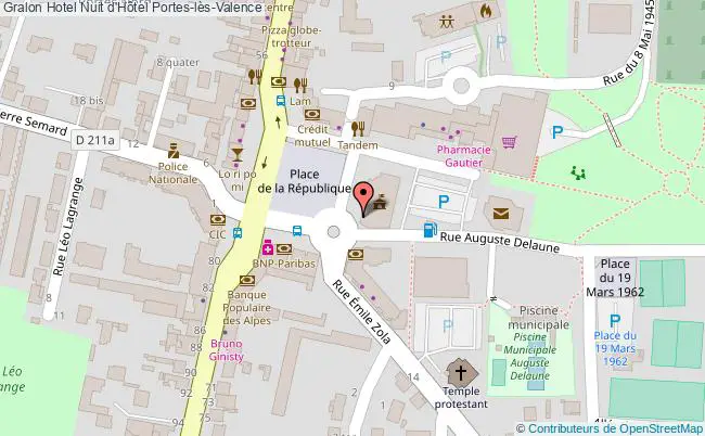 plan Nuit D'hôtel Portes-lès-Valence