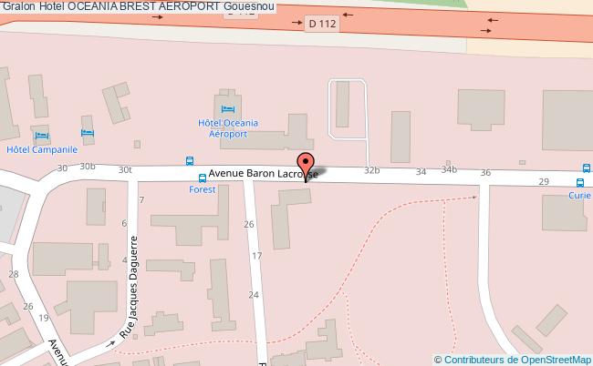 plan Hotel Oceania Brest Aeroport Gouesnou