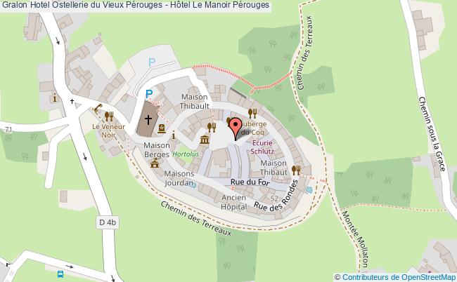 plan Ostellerie Du Vieux Pérouges - Hôtel Le Manoir Pérouges